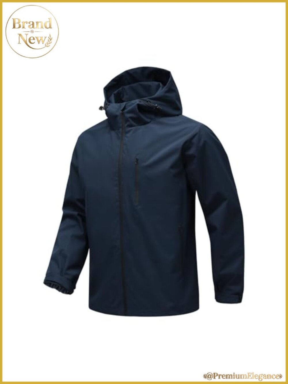 Men's Waterproof Windbreaker Rain Jacket Packable Lightweight Hooded